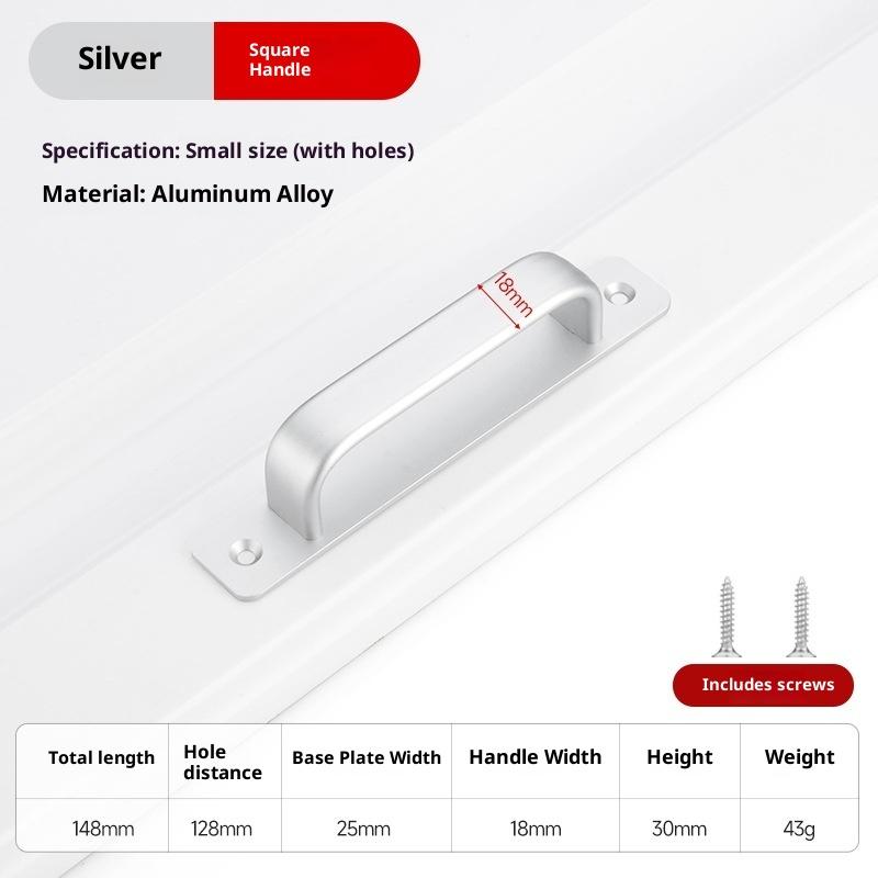 Ручки из алюминиевого сплава без сверления, ручки-наклейки для раздвижных стеклянных дверей, окон, ящиков, шкафов, для ванной комнаты