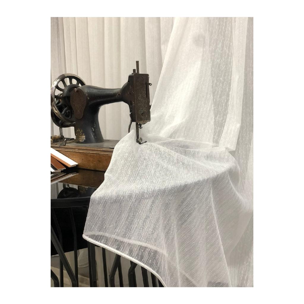 Штора из льняного тюля 1/3 (частый) Свая Гюльсемперде1023