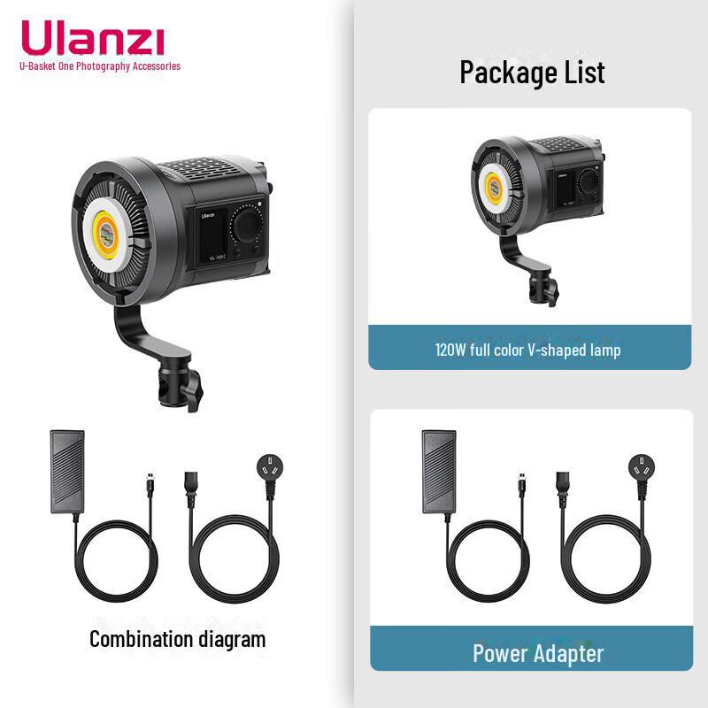Ulanzi VL120Bi/C 120 Вт двухцветный полноспектральный свет с V-образным креплением для фотосъемки живой красоты