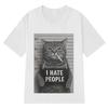 2026 Summer Cotton Printed TShirt Mugshot Cat Meme Graphic Tee Unisex WOMEN Plus Size Loose Casual Hip Hop Rap Breathable Top