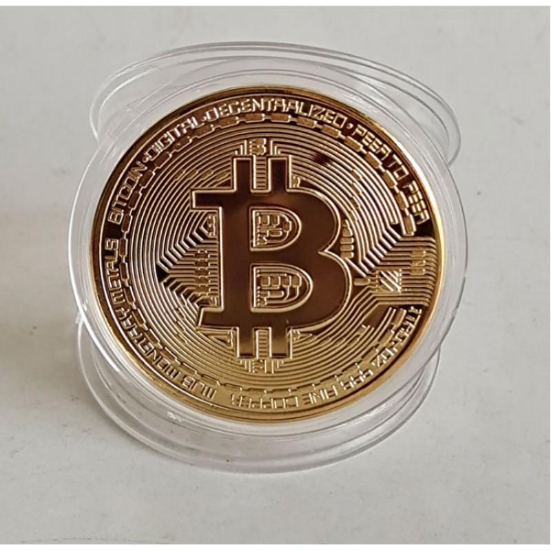 Позолоченная монета Биткоин Коллекционная Художественная коллекция Подарок Физическая Памятная Casascius Bit Btc Металл Антикварная Имитация