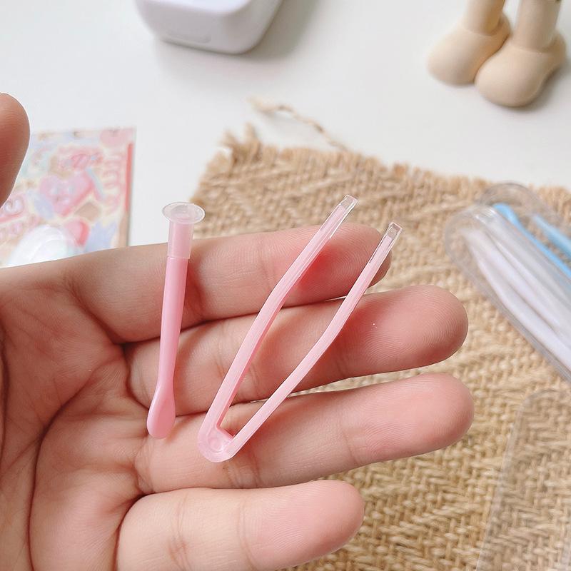 Multicolor Contact Lenses Tweezers and Suction Stick for Special Tool Contact Lens Inserter Remover Mini Cantact Lense Box