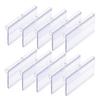 50 PCS Clear Plastic Label Holders for Wire Shelf Retail Price Label, 8cm x 4cm Basket Labels Clip On Labels for Storage Bins