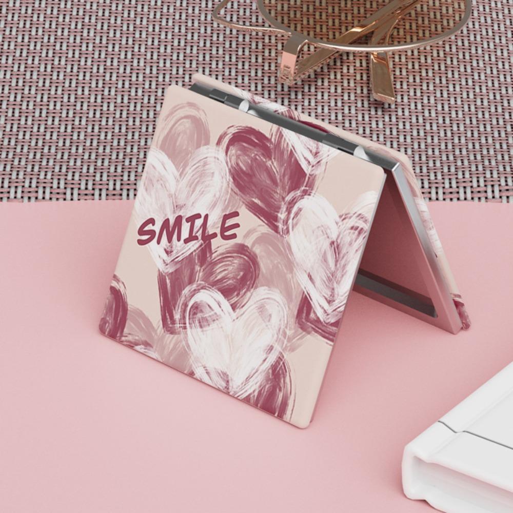 Double-Sided Folding Makeup Mirror Cosmetic Mirror Cute Small Mirror Outdoor