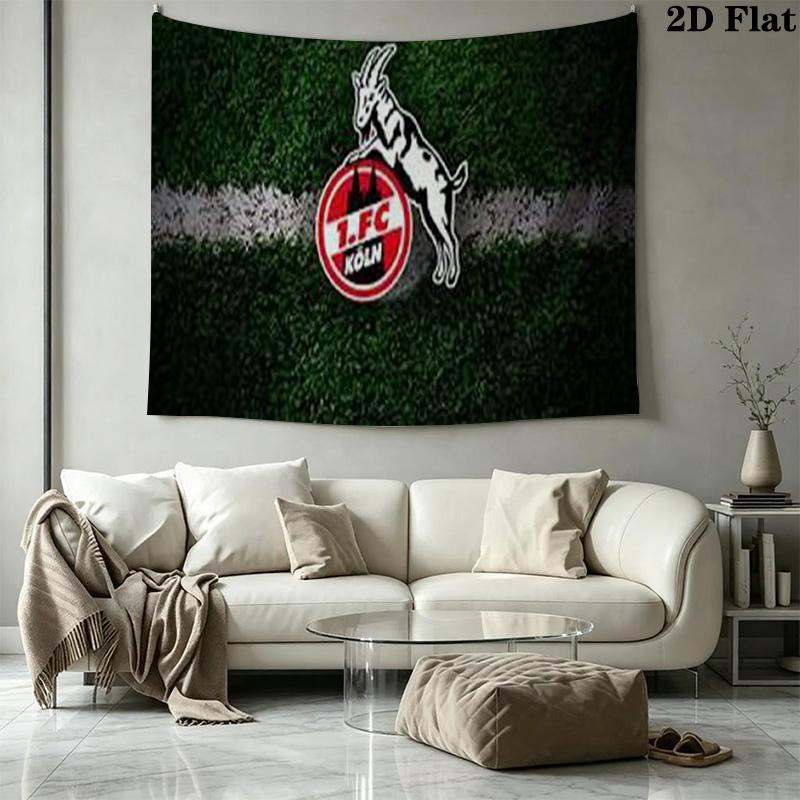 1.FC KoIn Logo Wall Tapestry Aesthetic Wall Hanging Printed Fabric Blanket Decorative Tapestries for Bedroom Living Room Home Decor