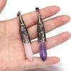 Кулон из натурального камня, аметисты, опал, рейки, исцеление, маятник, кристалл для женщин, изготовление ювелирных изделий, сделай сам, винтажное ожерелье, подарки
