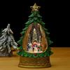 Рождественский снежный шар-фонарь, музыкальная настольная игрушка, музыкальная шкатулка, освещенная для праздника Рождества