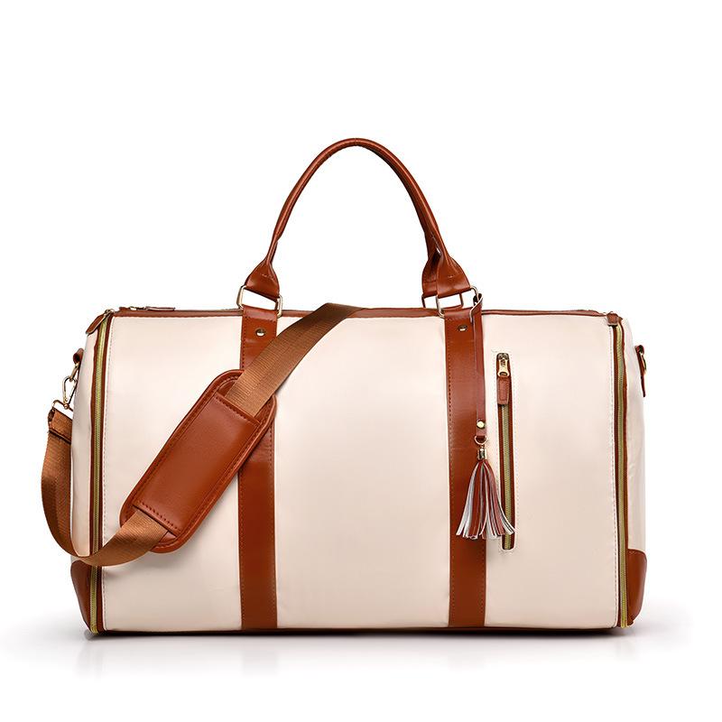 Women's Folding Suit Travel Bag PU Hand Luggage Bag Multi-function Trolley Bag Large Capacity Women's Bag