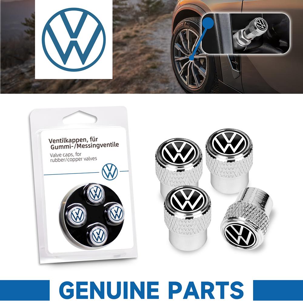 Knurling Style Car Tire Valve Caps Genuine Accessories for Volkswagen VW GTI Golf Rline Passat Lavida Sagitar Scirocco DFK-X68
