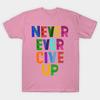 Футболка женская Never Give Up Harajuku Print Kawaii футболка летняя с коротким рукавом женская футболка топ футболка