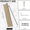 2 шт. Нержавеющая сталь Автоматический доводчик двери Универсальный Легко установить Дверная самозакрывающаяся петля с 4 регулируемыми скоростями защелки