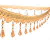 11.5 Meter Curtain Tassel Trim Pumpkin Crystal Bead Ribbon For Sewing Curtain Fringe Macrame Decoration Upholstery Fabric