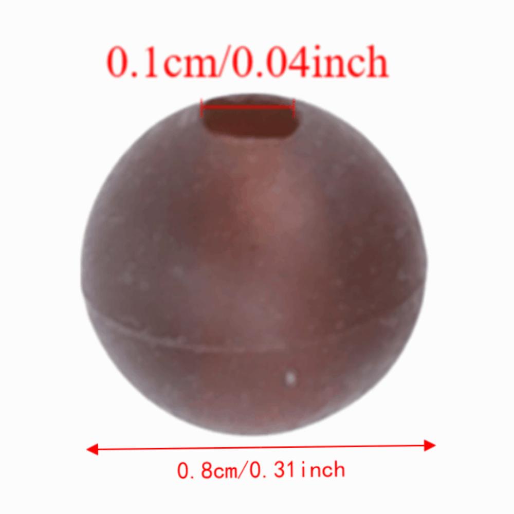 100PCS Soft Fishing Rig Beads 8mm Diameter Fishing Shock Beads For Terminal Rig Tackle