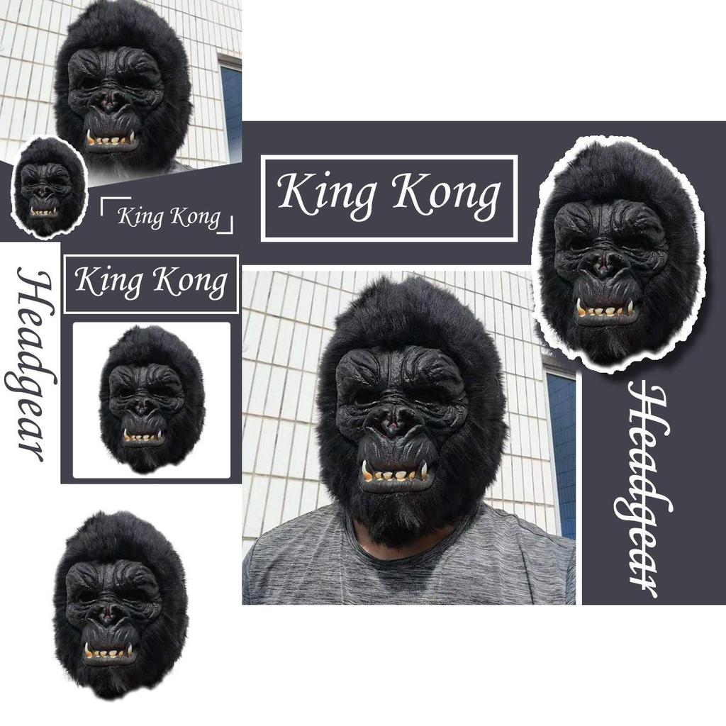 Premium Quality Halloween Cosplay Gorilla Dress Hood Mask Ideal For Spooky Party Accessories And Decorations