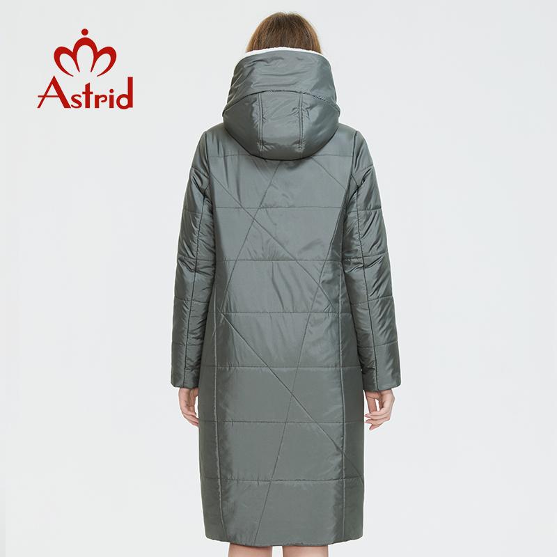 Женская зимняя куртка Astrid Женские парки Длинное плюшевое утепленное пальто для женщин 2025 Оверсайз Теплая одежда Верхняя одежда с меховым капюшоном AT-10090