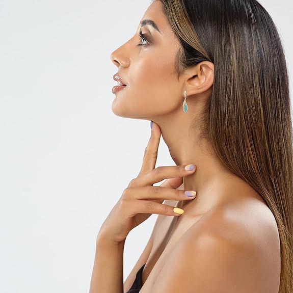 Стильные женские подвесные серьги с эмалью черного цвета, покрытые розовым золотом