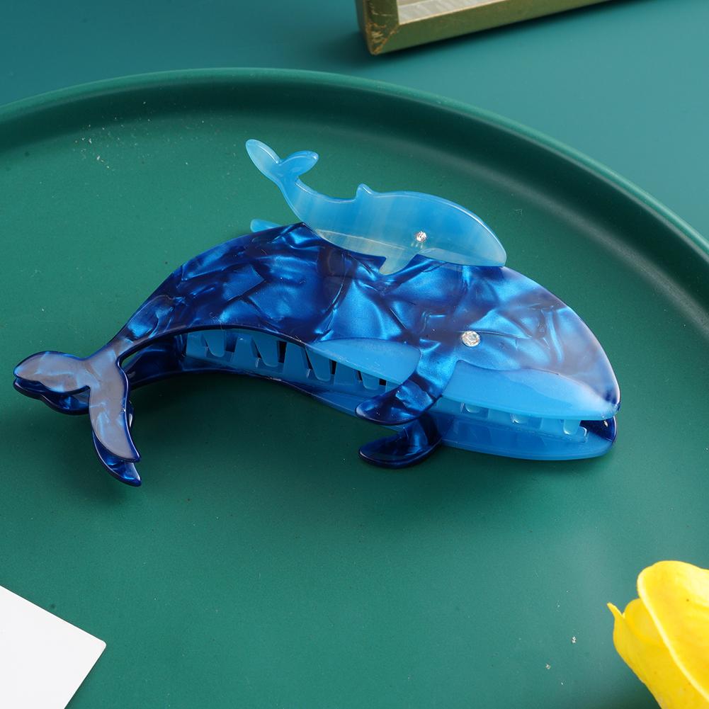 New Design Cartoon Marine Shark Hair Clips Cute Blue Whale Acetate Hair Claw Hair Tiara Accessories Vintage Jewelry Gifts