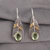 Green Amethyst Earrings, 925 Solid Sterling Silver Gemstone Jewelry, Handmade Earrings, For Thanksgiving