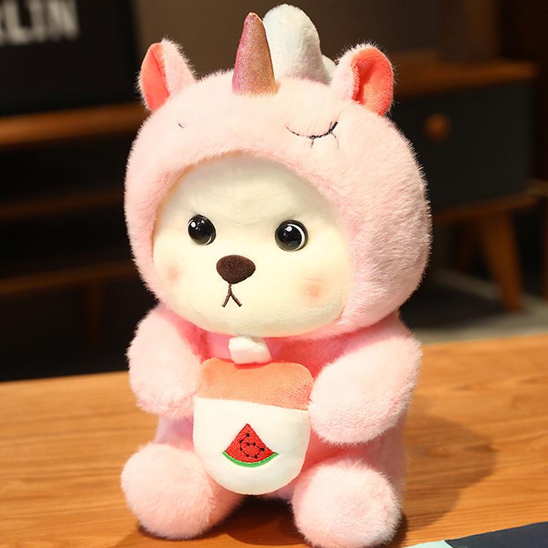 Crossdressing Capibara Unicorn/Panda Teddy Bear Doll Plush Toys Gift For Children