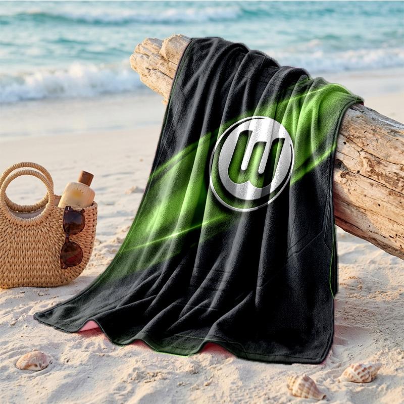 VfL Wolfsburg FC Print Microfiber Beach Towel Quick Dry Absorbent Large Towel For Beach Swimming Travel