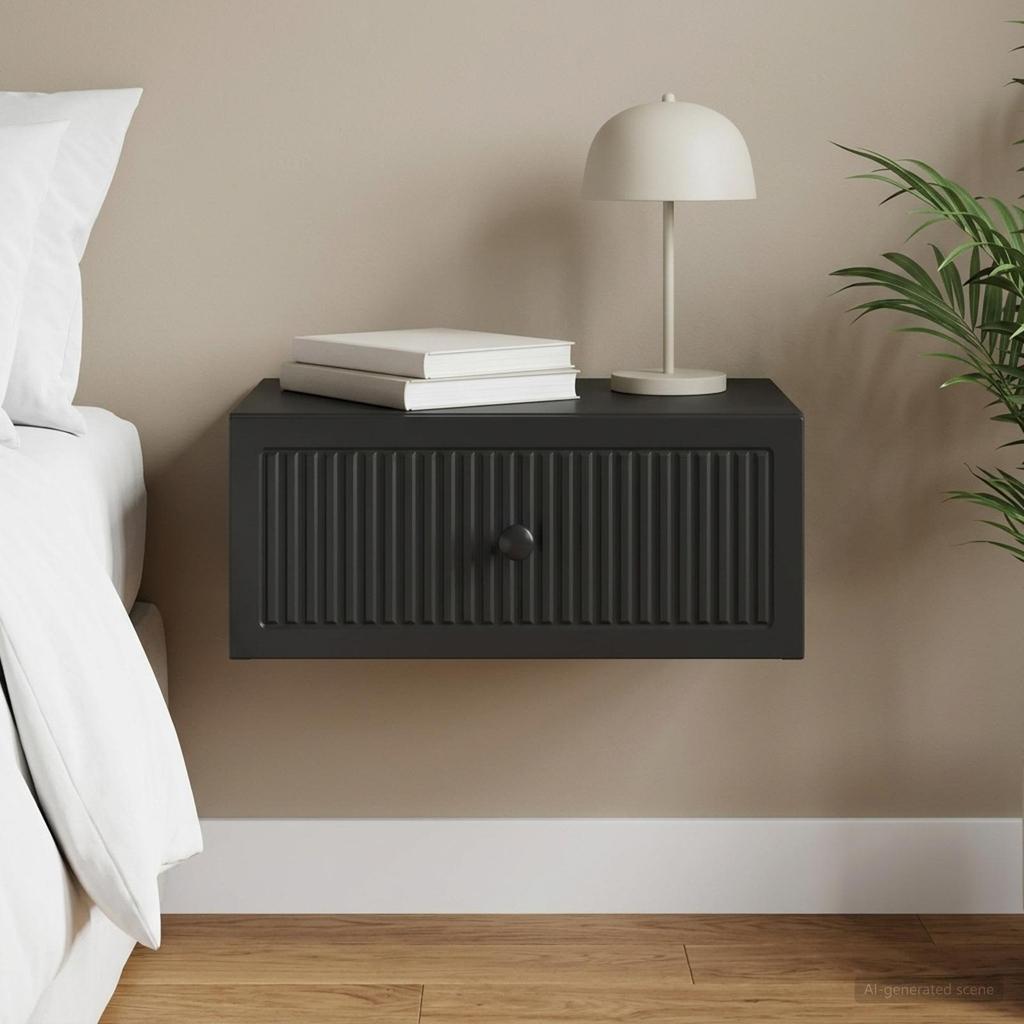 Nightstand Black 49 x 34.5 x 20 cm Engineered Wood