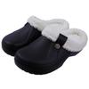Fashion Comwarm Indoor Women Warm Slippers Garden Shoes Soft Waterproof EVA Plush Slippers Female Clogs Couples Home Bedroom Fuzzy Shoes
