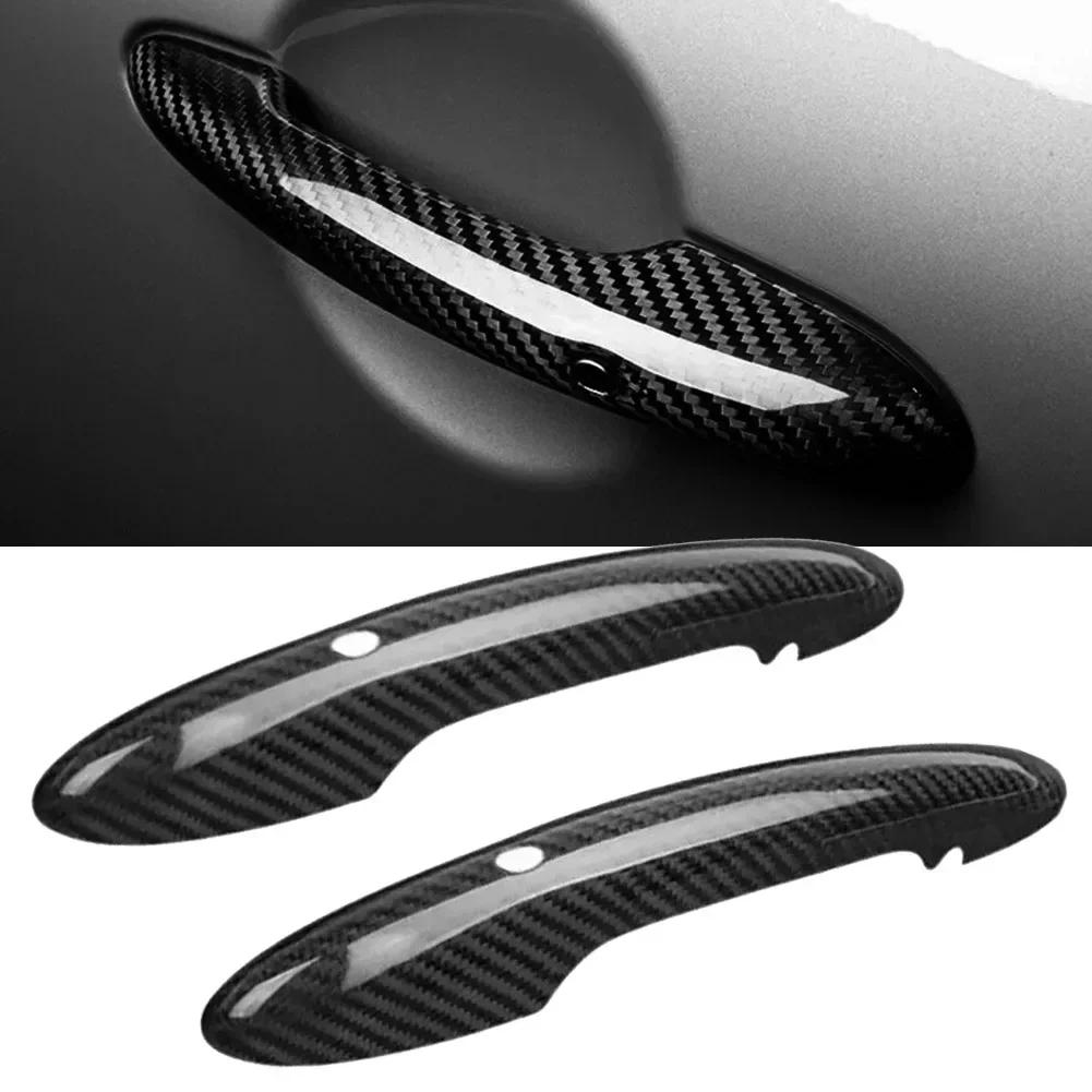 F54 F55 F56 F57 F60 Covers Carbon Fiber Black Carbon Fiber Door Handles High Universality Fitment Car Aesthetics