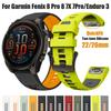 22 мм 26 мм Ремешок для часов Двухцветный силиконовый для Garmin Fenix 8 Pro 8 7X 7Pro 6/Enduro 3/Instinct 2X/Tactix 8 Смарт-часов Ремешки для часов