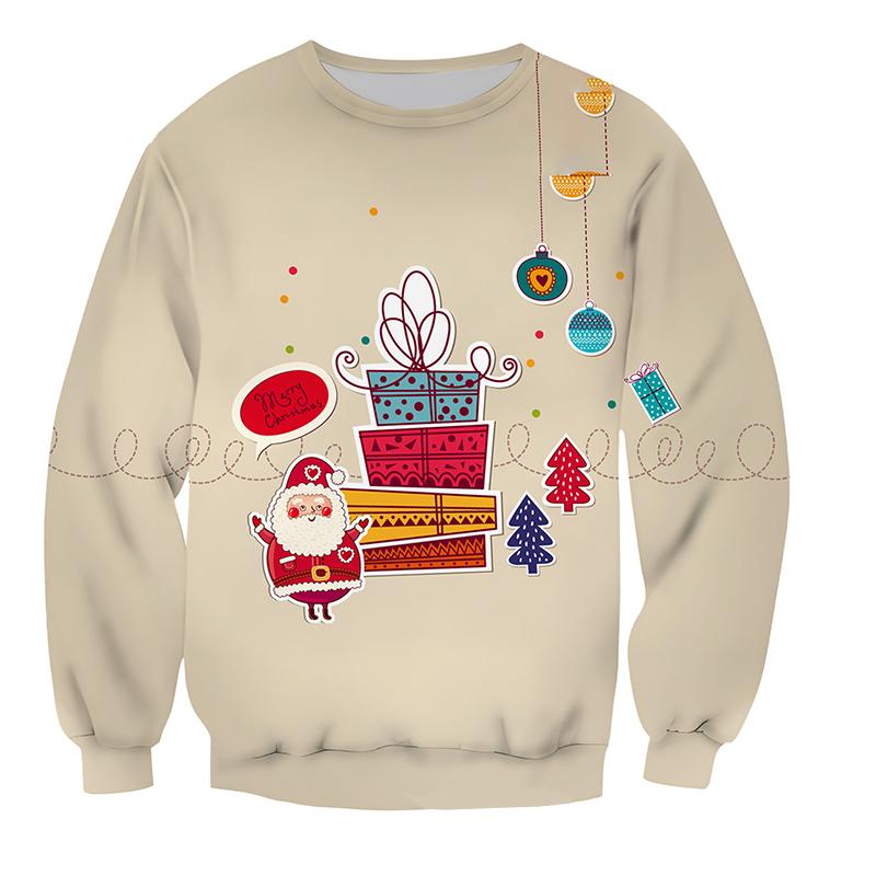 2023 Рождество Хэллоуин узор повседневный свитер с длинными рукавами модный спортивный свитер с круглым вырезом