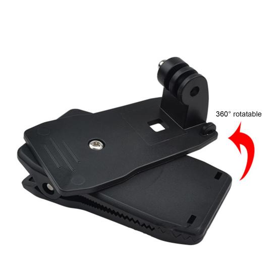 Держатель для экшн-камеры, зажим для рюкзака, вращение на 360 градусов, надежный захват, стабильная поддержка, универсальный зажим для экшн-камеры Gopro Hero4/3+/3/2 для Mountain Dog