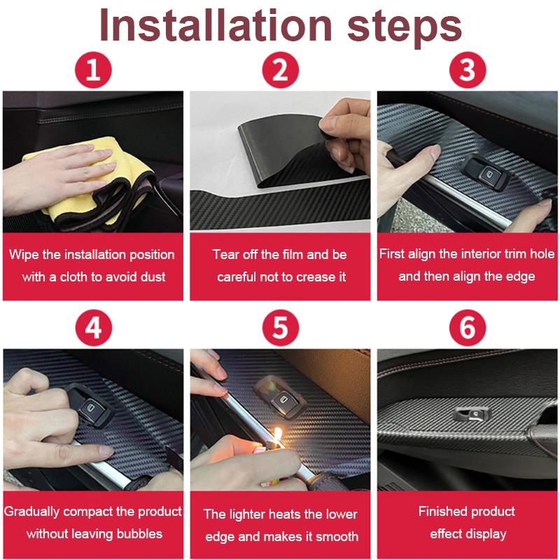 Car Interior Sticker Fit For CHANGAN CS75 PLUS 2022 2023 Car Gear Panel Sticker Gear Box Protective Film Carbon Fiber Black Film