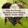 Iron Heart Shape Handmade Bird Nesting Heart Refillable Garden Yard Art Decoration Natural Nesting Fibers for Wild Birds