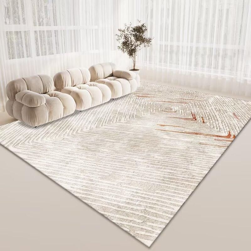 Nordic Style Living Room Sand Coffee Table Carpet, Bedroom Full Of Crystal Velvet Carpet, Study Dining Room Large Area Floor Mat