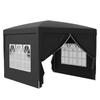 3X3(M) Pop Up Gazebo With Curtain Walls And Windows Black