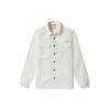 Solid Color Fashion Pocket Breathable Work Comfortable Casual Long Sleeve Shirt Men Shirts Vintage-White A2HPN-CM9