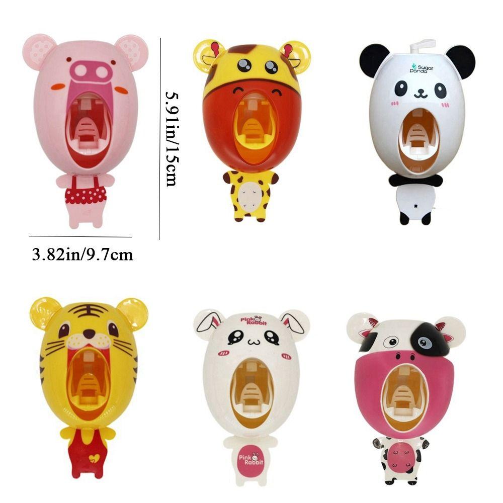 Модный забавный держатель зубной пасты в виде панды, пластиковый дозатор зубной пасты для ванной комнаты, мультяшный тигр, подставка для зубных щеток, детский подарок