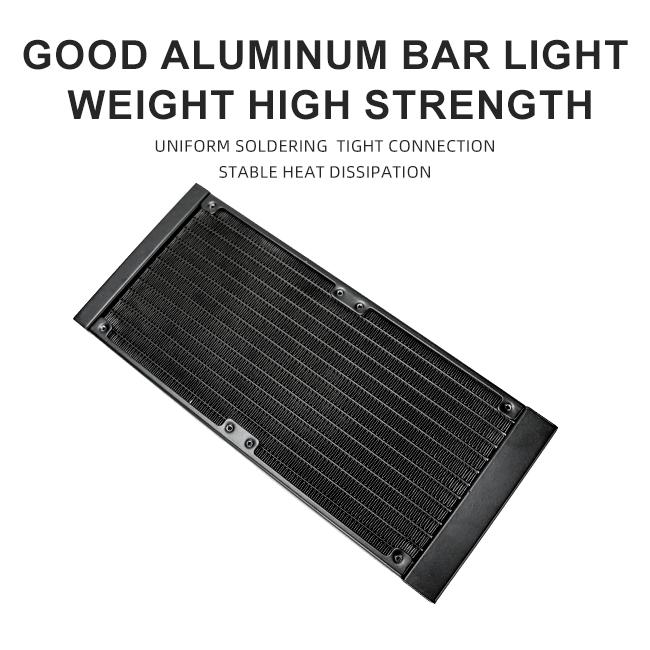 OCOCOO PC DIY Aluminum Water Cooling Radiator G1/4 Thread 240 mm High Performance Liquid Cooler Heat Exchanger