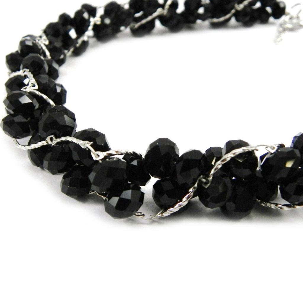 Les Trésors De Lily [I2761] - Black 'Sissi' Designer Necklace