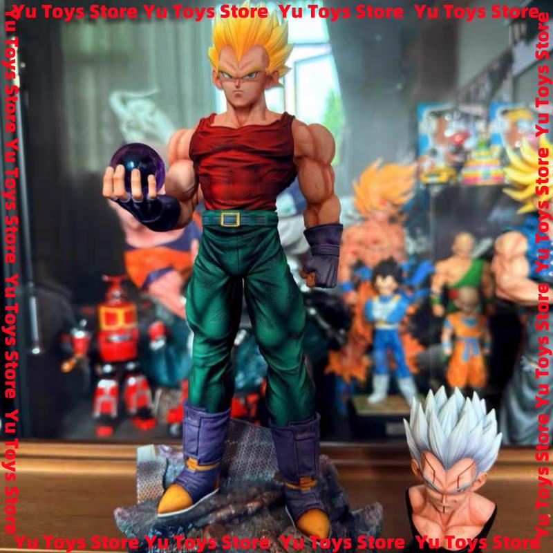 In Stock 31cm Figure Vegeta Figures Super Saiyan Vegeta Figurine Three Heads Vegeta Statue Model Ornament Toys
