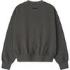Fear of God Essentials Классический свитшот с тиснением, круглый вырез, угольно-серый меланж, мужские топы, серый, 192HO256551F