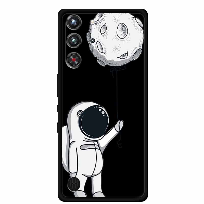 Для ZTE Nubia Red Magic 10 Pro Задняя крышка Чехол 6,85" Черный Силиконовый Мягкий Чехол для Телефона Для ZTE nubia Redmagic 10 Pro Чехол Сумка Funda Bag