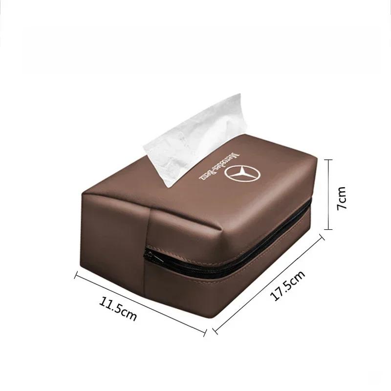 GLC GLB Car Tissue Box Sun Visor Seat Back Paper Towel Storage Bag For Mercedes Benz AMG GLE GLS GLC CLA GLA GLK GLB C197 W204