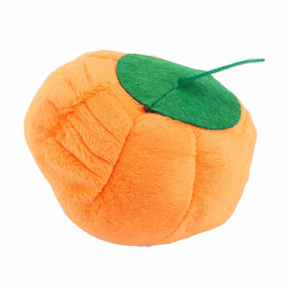 Pumpkin Shaped Pumpkin Dog Toy Soft Plush Squeaky Dog Toy Pet Interactive Toy Indoor Activity