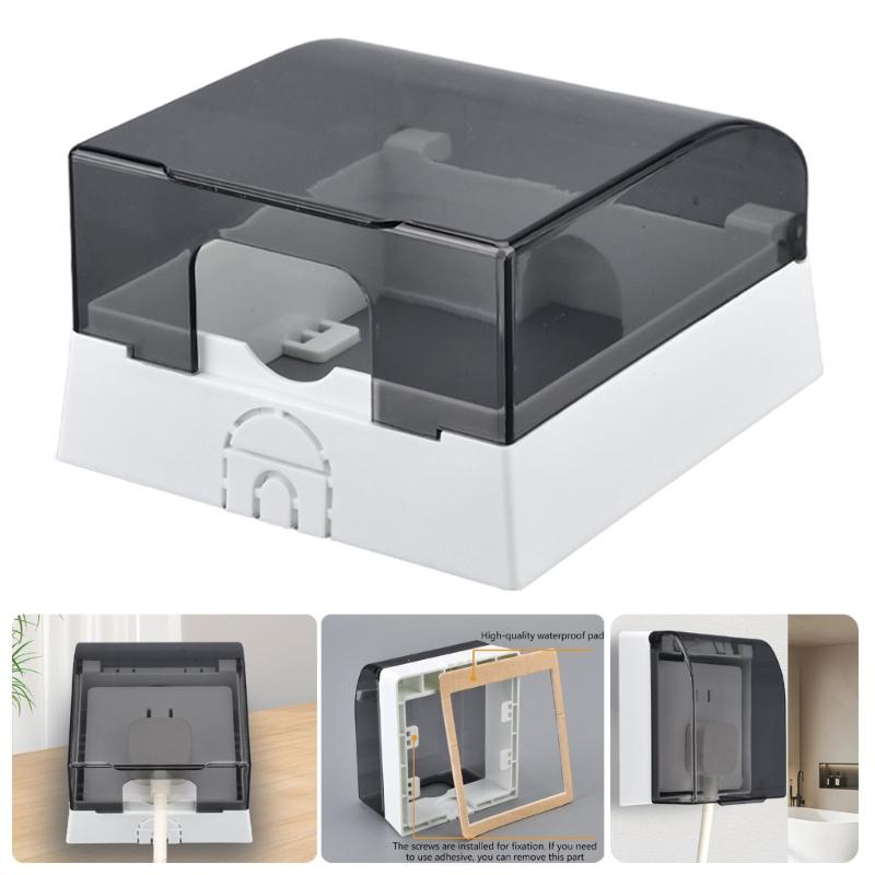 86 Type Outdoor Socket Waterproof Box Socket Case Receptacle Protector Plastic Electrical Outlet Cover Dustproof Box