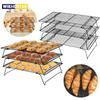 Stainless Steel 3 Layer Foldable Non Stick Wire Grid Baking Tray Cake Cooling Rack Oven Pizza Bread Holder BBQ Shelf Kitchen