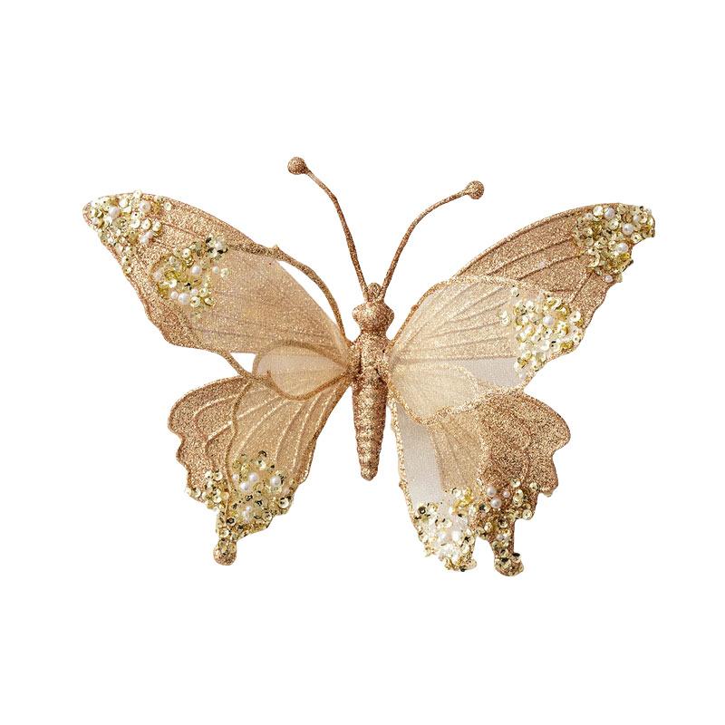 Аксессуар для рождественской елки, украшение золотистого цвета 25x15см, предназначенное для добавления сезонного очарования дому и праздничной сервировке стола