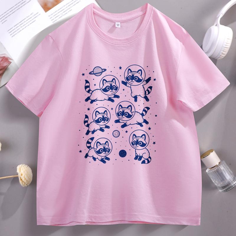 Raccoon Printed Tshirt SpringSummer Womens Unisex 2026 New Fun Trendy Top Neutral Short Sleeve Comfortable Tshirt Tops