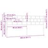 Replacement Headboard Metal Black 200 cm