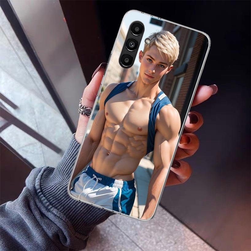 Sexy Muscle Man Gay Fitness Phone Case For Samsung Galaxy A17 A16 A15 A14 A13 A57 A56 A55 A54 A53 A37 A36 A35 A34 A33 A26 A25 A2
