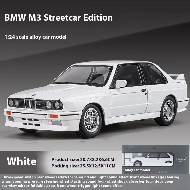 LYZRC Новый 1:24 1988 BMW M3 E30 литая спортивная модель автомобиля литая металлическая классическая модель автомобиля с высокой имитацией звука и света детские игрушки подарок